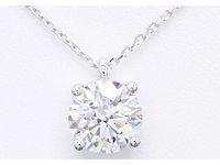 14 karaat wit gouden ketting met 8,00 crt diamant