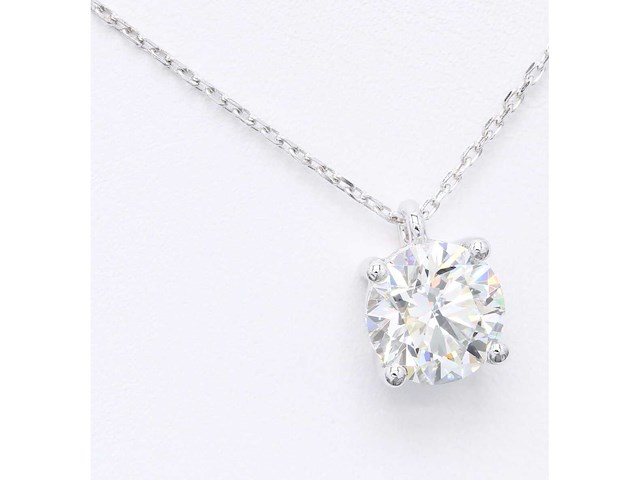 14 karaat wit gouden ketting met 8,00 crt diamant - afbeelding 5 van  6