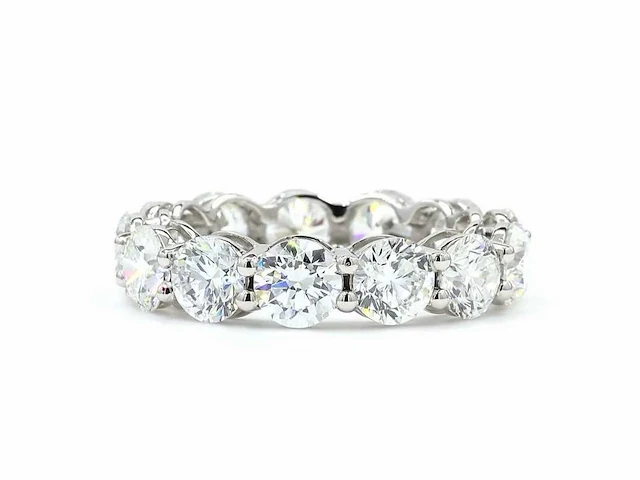 14 karaat wit gouden ring met 3,04 crt diamant - afbeelding 3 van  8