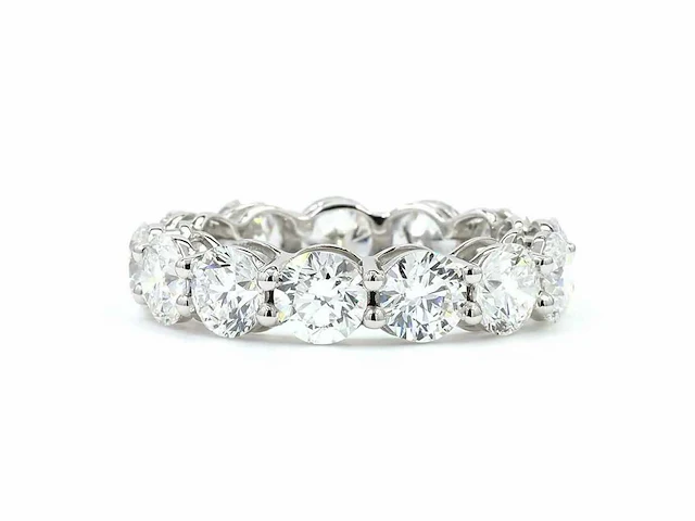 14 karaat wit gouden ring met 3,04 crt diamant - afbeelding 4 van  8