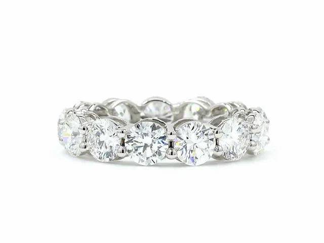 14 karaat wit gouden ring met 3,04 crt diamant - afbeelding 7 van  8
