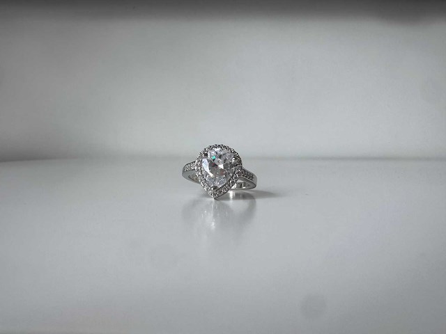 14 karaat wit gouden ring met diamant 5,00 crt - afbeelding 2 van  11