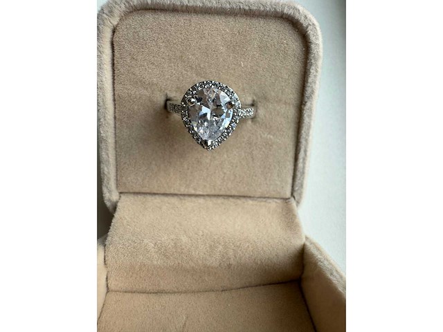 14 karaat wit gouden ring met diamant 5,00 crt - afbeelding 3 van  11