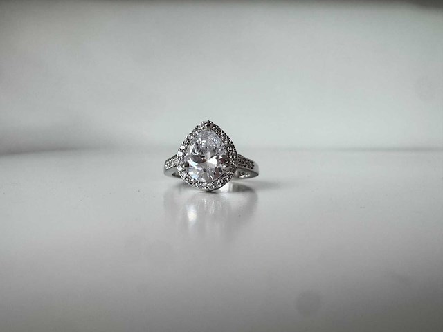 14 karaat wit gouden ring met diamant 5,00 crt - afbeelding 4 van  11