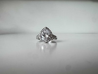 14 karaat wit gouden ring met diamant 5,00 crt - afbeelding 4 van  11