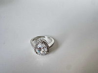 14 karaat wit gouden ring met diamant 5,00 crt - afbeelding 11 van  11