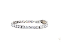 14 karaat witgouden armband met 10,04 ct. diamant - afbeelding 5 van  7