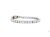 14 karaat witgouden armband met 10,04 ct. diamant - afbeelding 6 van  7