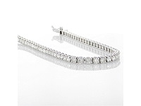 14 karaat witgouden armband met 4,06 crt. natuurlijke diamant - afbeelding 5 van  6
