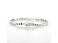14 karaat witgouden armband met 4,06 crt. natuurlijke diamant - afbeelding 4 van  6