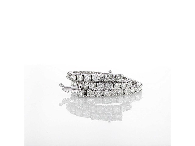 14 karaat witgouden armband met 4,06 crt. natuurlijke diamant - afbeelding 2 van  2