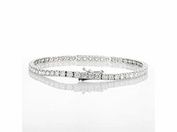 14 karaat witgouden armband met 4,06 crt. natuurlijke diamant - afbeelding 4 van  6