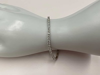 14 karaat witgouden armband met 4,82 crt. natuurlijke diamant - afbeelding 3 van  11