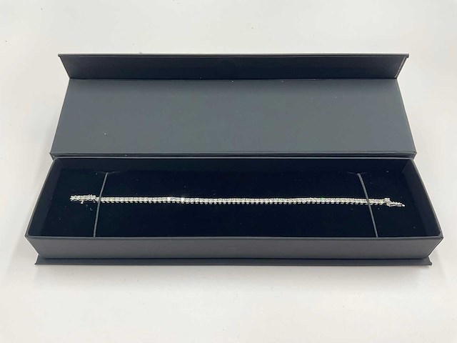 14 karaat witgouden armband met 4,82 crt. natuurlijke diamant - afbeelding 5 van  11