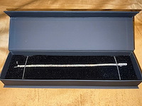 14 karaat witgouden armband met 4,82 crt. natuurlijke diamant - afbeelding 9 van  11