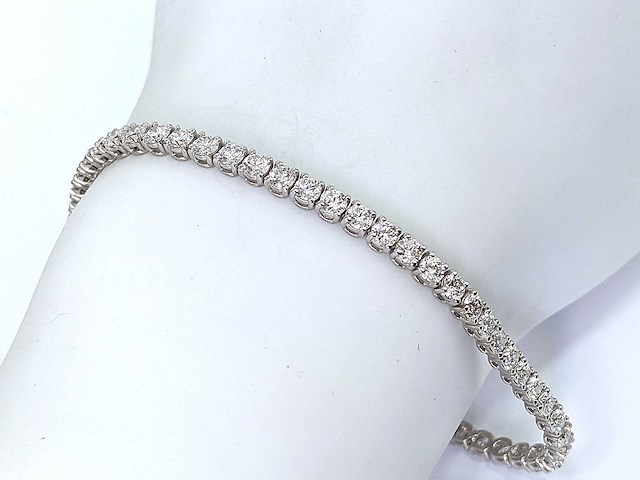 14 karaat witgouden armband met 5,01 crt. diamant - afbeelding 1 van  7