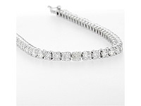 14 karaat witgouden armband met 5,32 crt. natuurlijke diamant - afbeelding 6 van  6