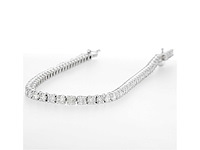 14 karaat witgouden armband met 5,32 crt. natuurlijke diamant - afbeelding 3 van  3