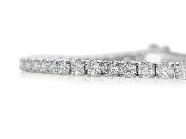 14 karaat witgouden armband met 5,45 crt. diamant - afbeelding 5 van  8