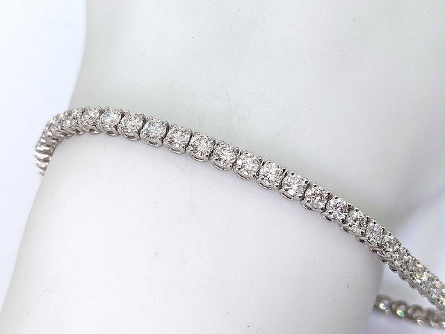 14 karaat witgouden armband met 5,56 crt. diamant - afbeelding 3 van  6