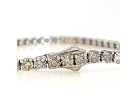 14 karaat witgouden armband met 6,15 crt. natuurlijke diamant - afbeelding 4 van  8