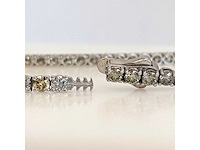 14 karaat witgouden armband met 6,15 crt. natuurlijke diamant - afbeelding 6 van  8