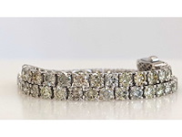 14 karaat witgouden armband met 6,15 crt. natuurlijke diamant - afbeelding 3 van  8