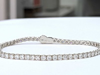 14 karaat witgouden armband met 6,69 crt. diamant - afbeelding 5 van  7