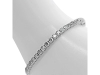 14 karaat witgouden armband met 7,50 crt. natuurlijke diamant - afbeelding 5 van  6