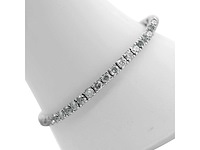 14 karaat witgouden armband met 7,66 natuurlijke diamant - afbeelding 5 van  6