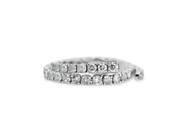 14 karaat witgouden armband met 7,66 natuurlijke diamant - afbeelding 5 van  5