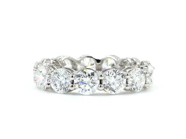 14 karaat witgouden eeuwigheidsring met 3,04 ct. diamant - afbeelding 3 van  7