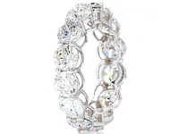 14 karaat witgouden eeuwigheidsring met 3,06 ct. diamant - afbeelding 3 van  9
