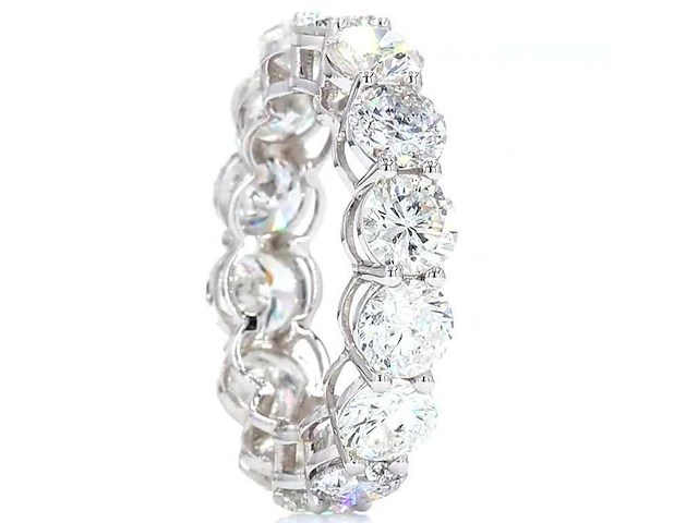 14 karaat witgouden eeuwigheidsring met 3,06 ct. diamant - afbeelding 6 van  9