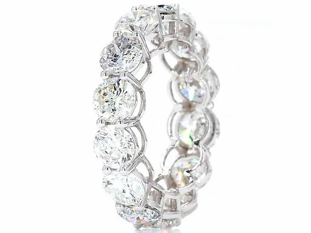 14 karaat witgouden eeuwigheidsring met 3,06 ct. diamant - afbeelding 3 van  9