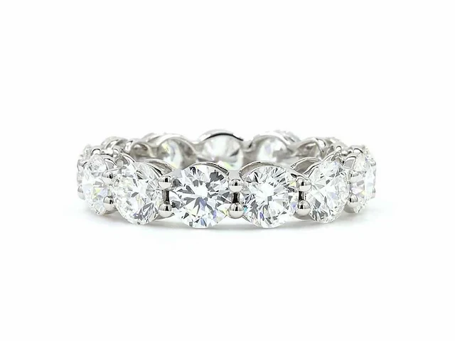 14 karaat witgouden eeuwigheidsring met 3,06 ct. diamant - afbeelding 5 van  9