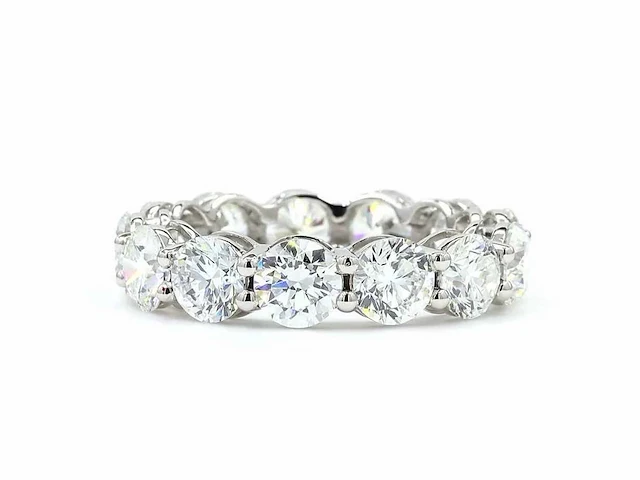 14 karaat witgouden eeuwigheidsring met 3,06 ct. diamant - afbeelding 7 van  9