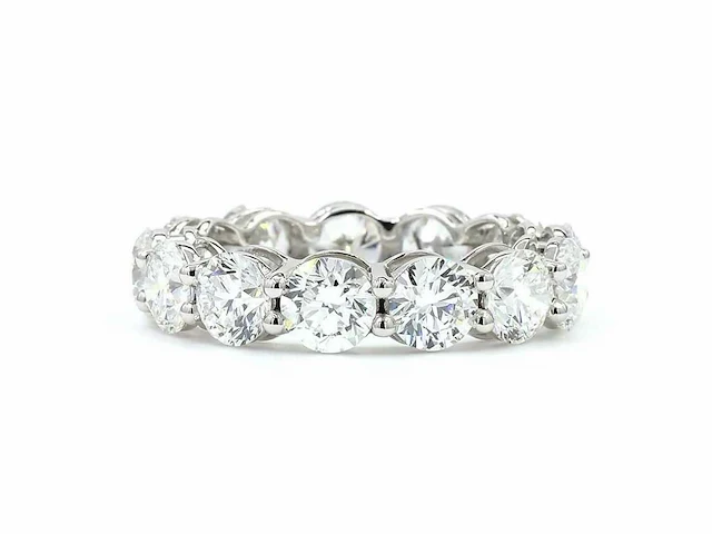 14 karaat witgouden eeuwigheidsring met 3,06 ct. diamant - afbeelding 8 van  9