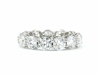14 karaat witgouden eeuwigheidsring met 7,01 ct. diamant - afbeelding 8 van  9