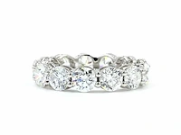14 karaat witgouden eeuwigheidsring met 7,01 ct. diamant - afbeelding 9 van  9