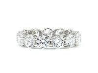 14 karaat witgouden eeuwigheidsring met 7,01 ct. diamant - afbeelding 1 van  9