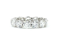 14 karaat witgouden eeuwigheidsring met 7,01 ct. diamant - afbeelding 7 van  9