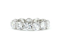 14 karaat witgouden eeuwigheidsring met 7,01 ct. diamant - afbeelding 8 van  9