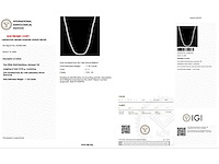 14 karaat witgouden ketting met 11,32 ct. diamant - afbeelding 2 van  5
