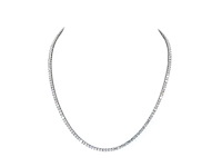 14 karaat witgouden ketting met 11,32 ct. diamant - afbeelding 3 van  5