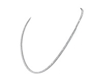 14 karaat witgouden ketting met 11,32 ct. diamant - afbeelding 4 van  5