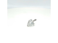 14 karaat witgouden kettinghanger met 1,02 ct diamant - afbeelding 2 van  10