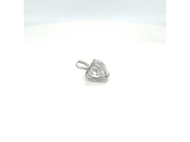14 karaat witgouden kettinghanger met 1,02 ct diamant - afbeelding 5 van  10