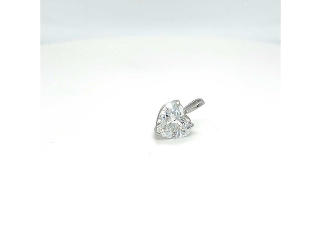 14 karaat witgouden kettinghanger met 1,02 ct diamant - afbeelding 8 van  10