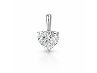 14 karaat witgouden kettinghanger met 1,02 ct diamant - afbeelding 1 van  5